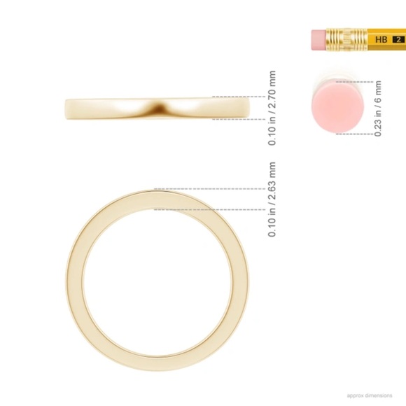 NIB Aeon Vintage Inspired Wedding Band 14k Gold - Picture 2 of 10